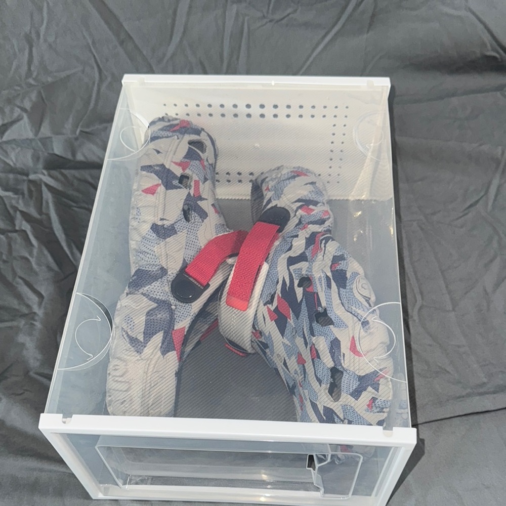 Red and Gray Sandals with Comfortable Design